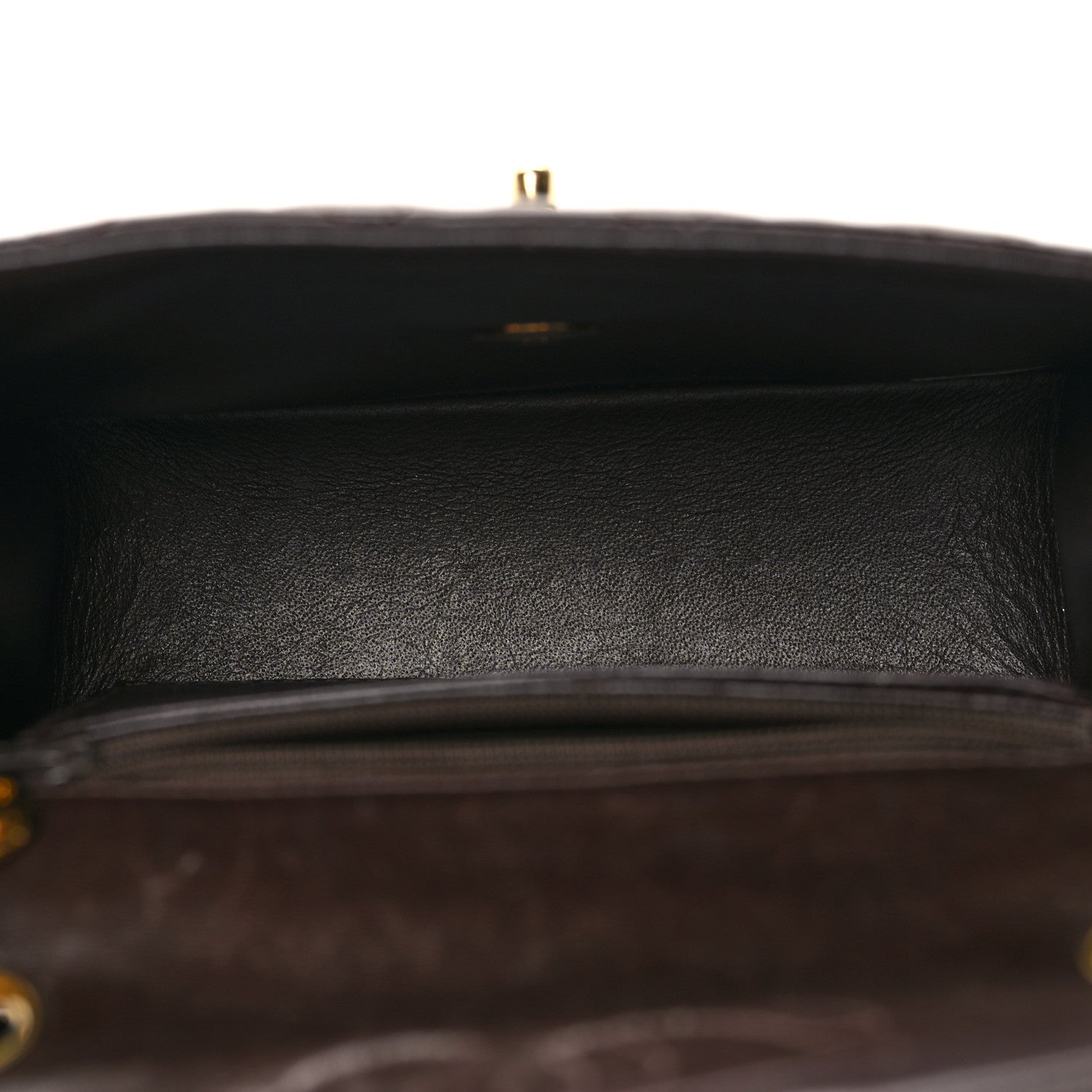 Chanel Lambskin Quilted Mini Square Flap Bag Dark Brown 5 of 11