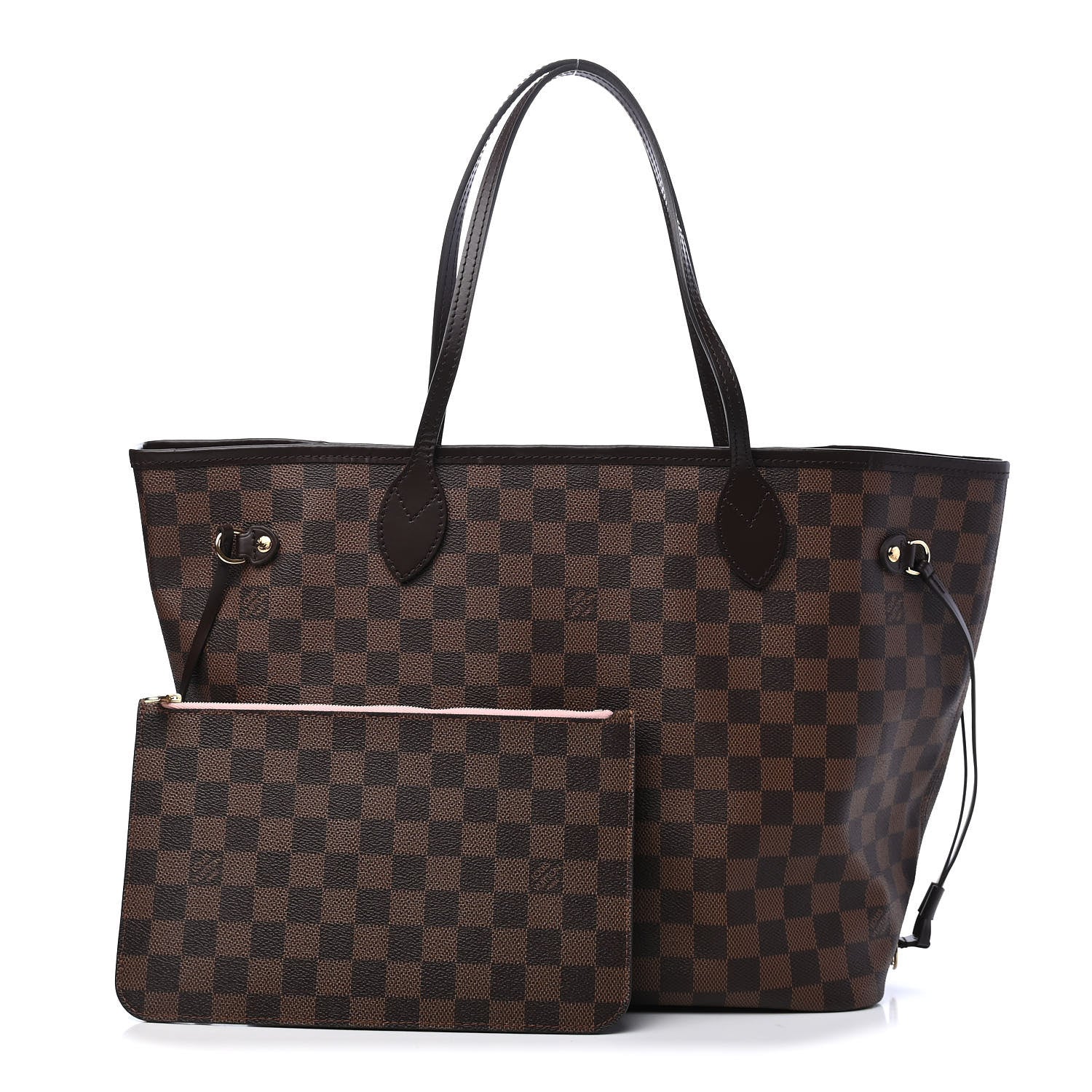 Louis Vuitton Damier Ebene Neo Neverfull MM Rose Ballerine 1 of 9