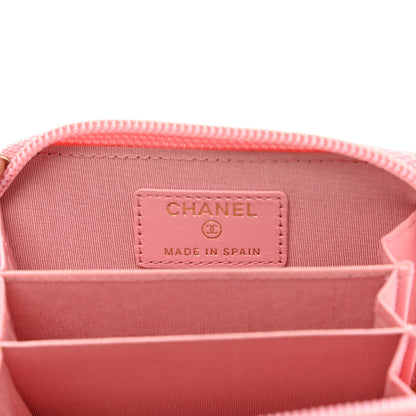 Chanel Lambskin Quilted Boy Zip Around Coin Purse Wallet Pink 6 of 11