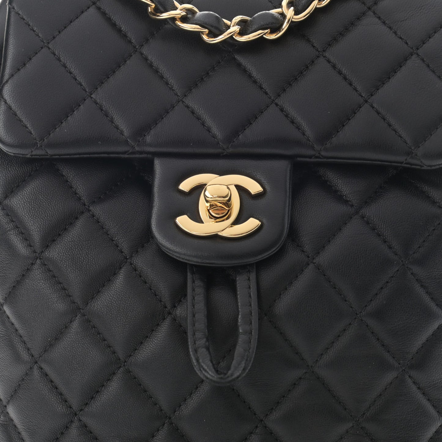 Lambskin Quilted Mini Urban Spirit Backpack Black