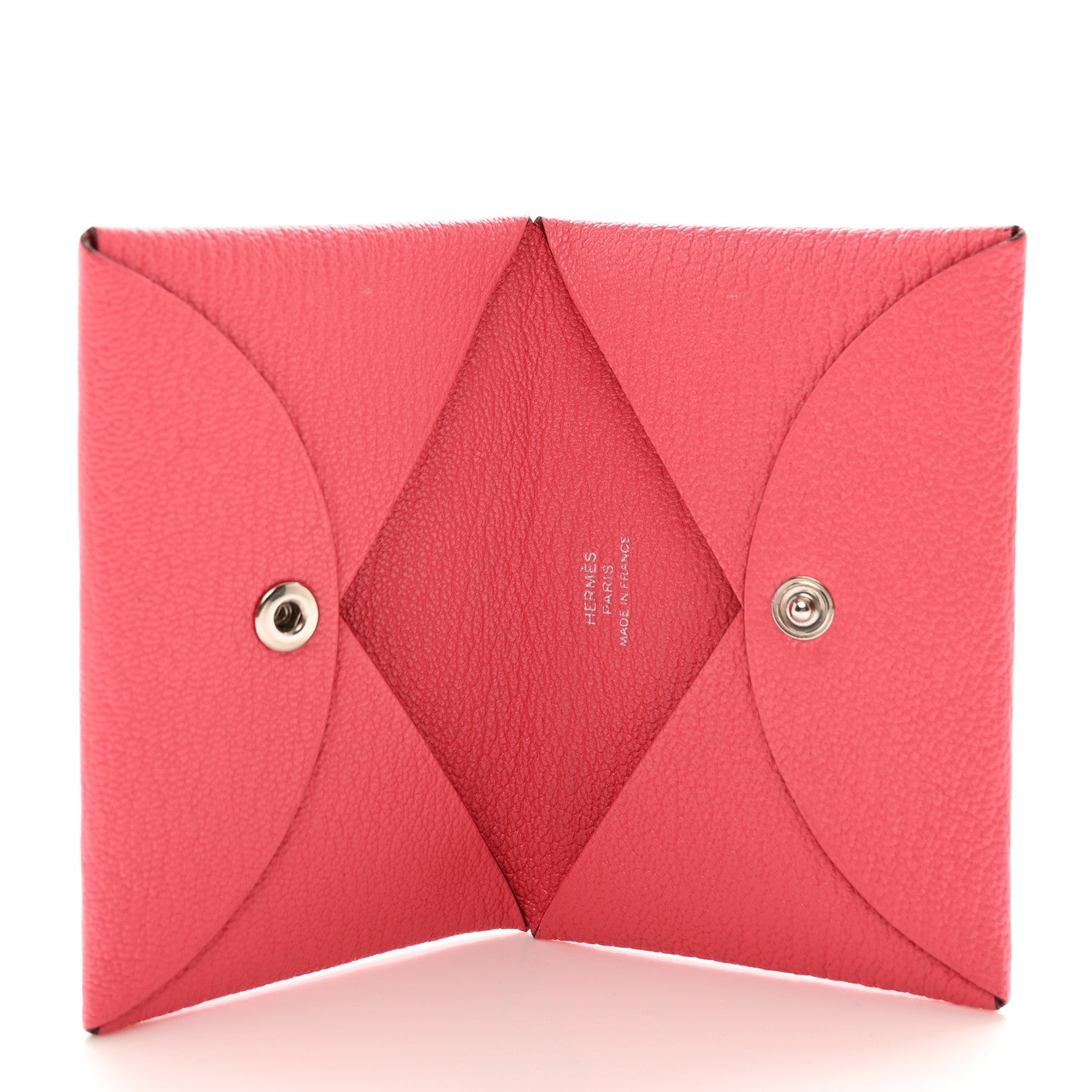Hermes Chevre Mysore Calvi Card Case Rose Lipstick 6 of 8