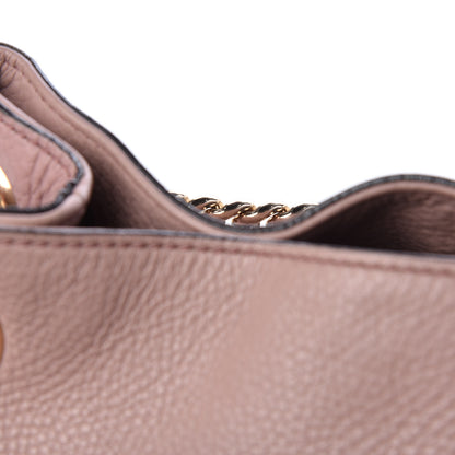 Gucci Pebbled Calfskin Medium Soho Chain Shoulder Bag Dark Cipria 20 of 21