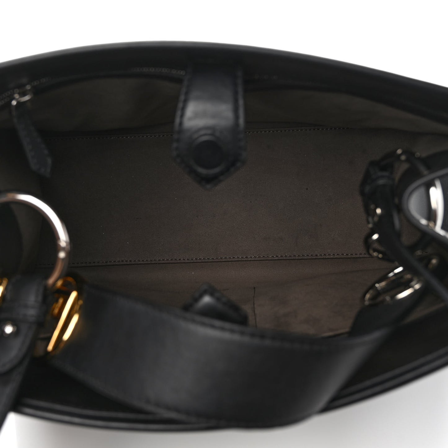 Vitello Century Opaco F is Fendi Regular Runaway Satchel Black