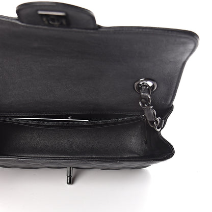 Chanel Crumpled Calfskin Quilted Mini Rectangular Flap So Black 5 of 12