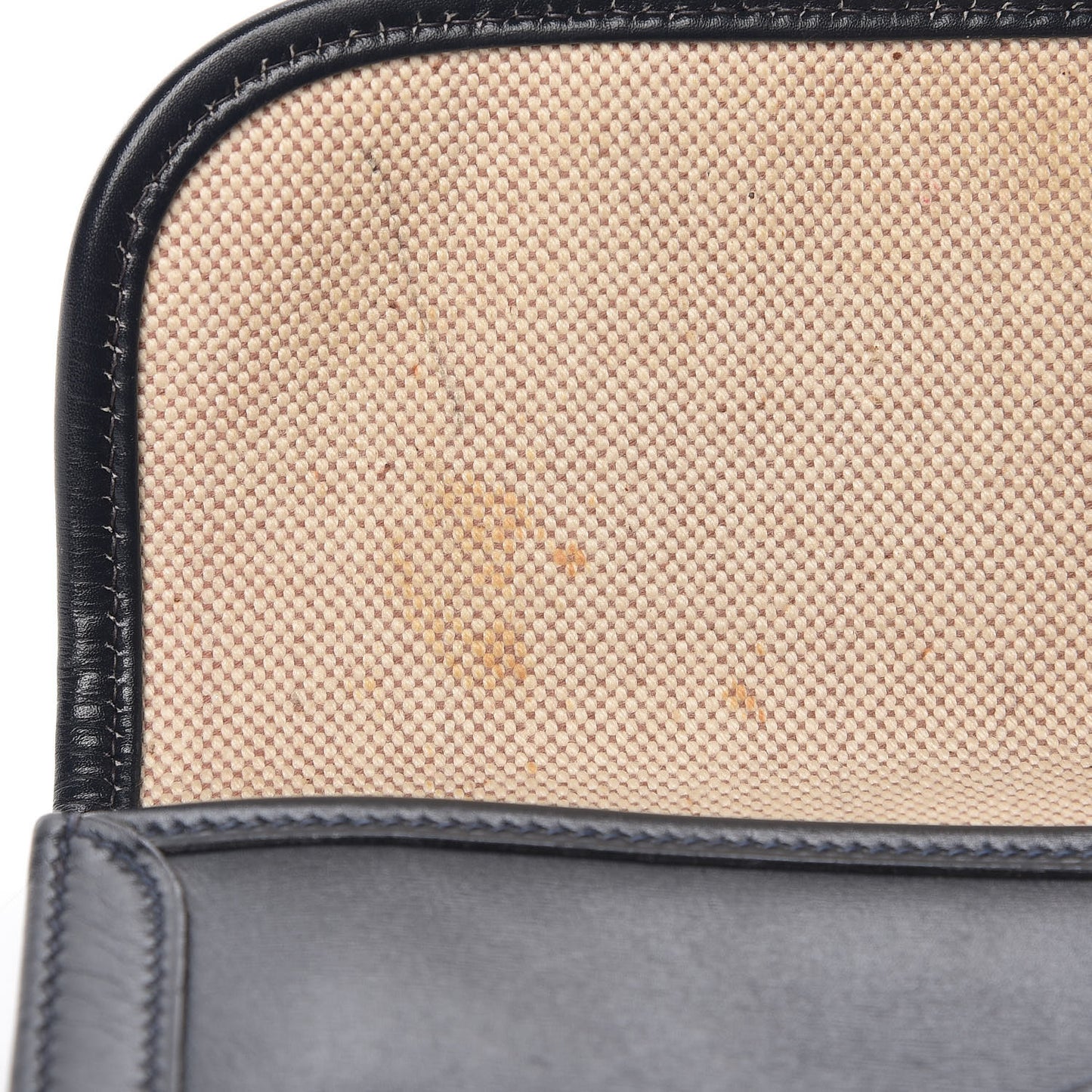 Box Calf Jige PM Clutch Bleu Marine