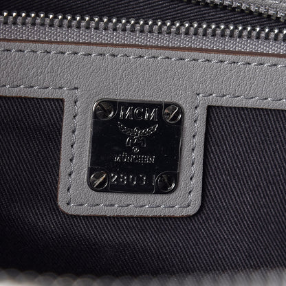 MCM Calfskin Ottomar Monogram Essential Boston Bag Dove 8 of 9