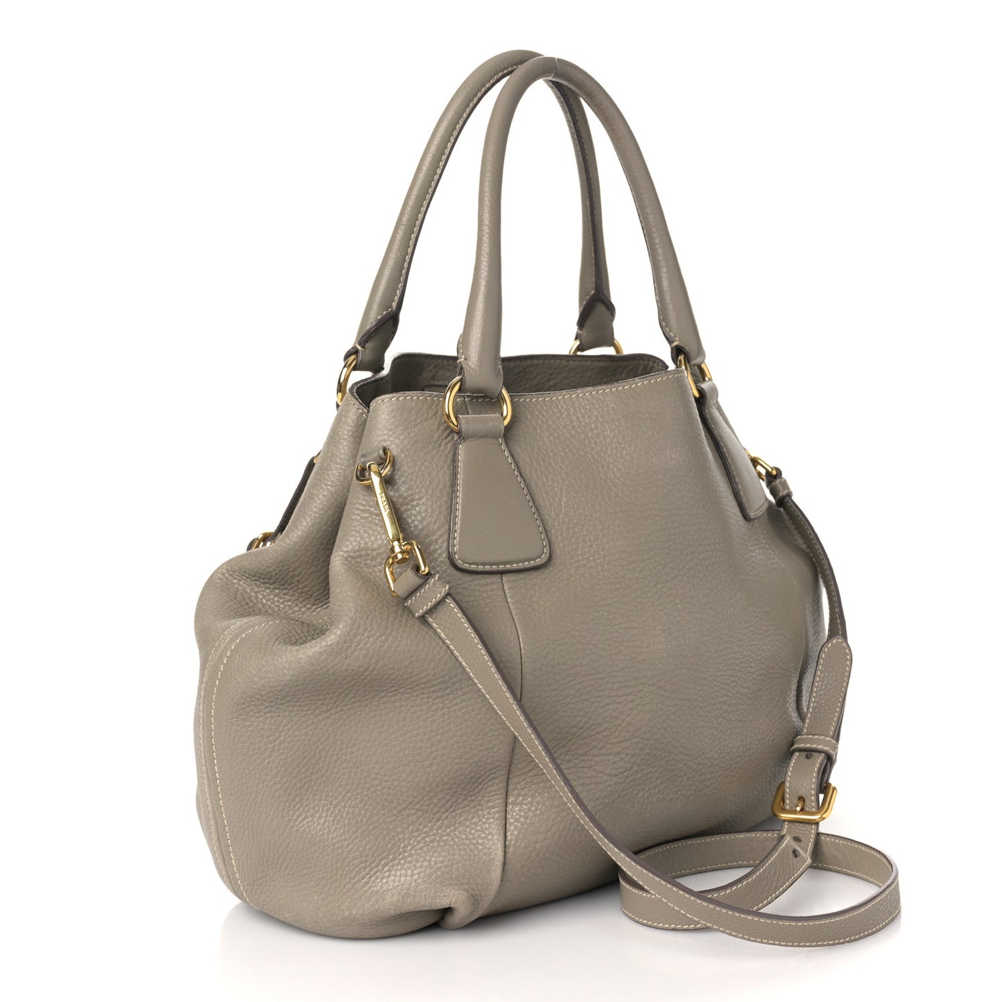 Vitello Daino Shoulder Bag Argilla
