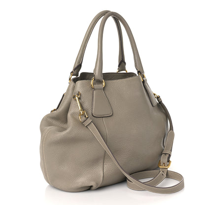 Prada Vitello Daino Shoulder Bag Argilla 3 of 8