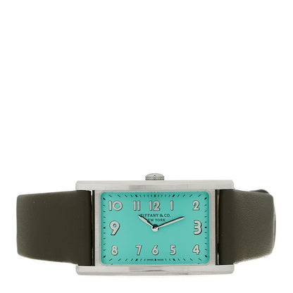 Tiffany Stainless Steel Calfskin 22mm East West Quartz Watch Tiffany Blue 2 of 5