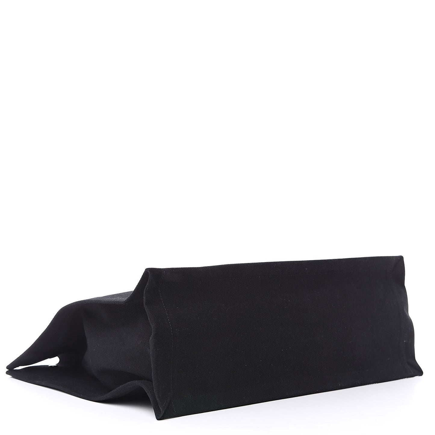 Linen Calfskin Rive Gauche Tote Black