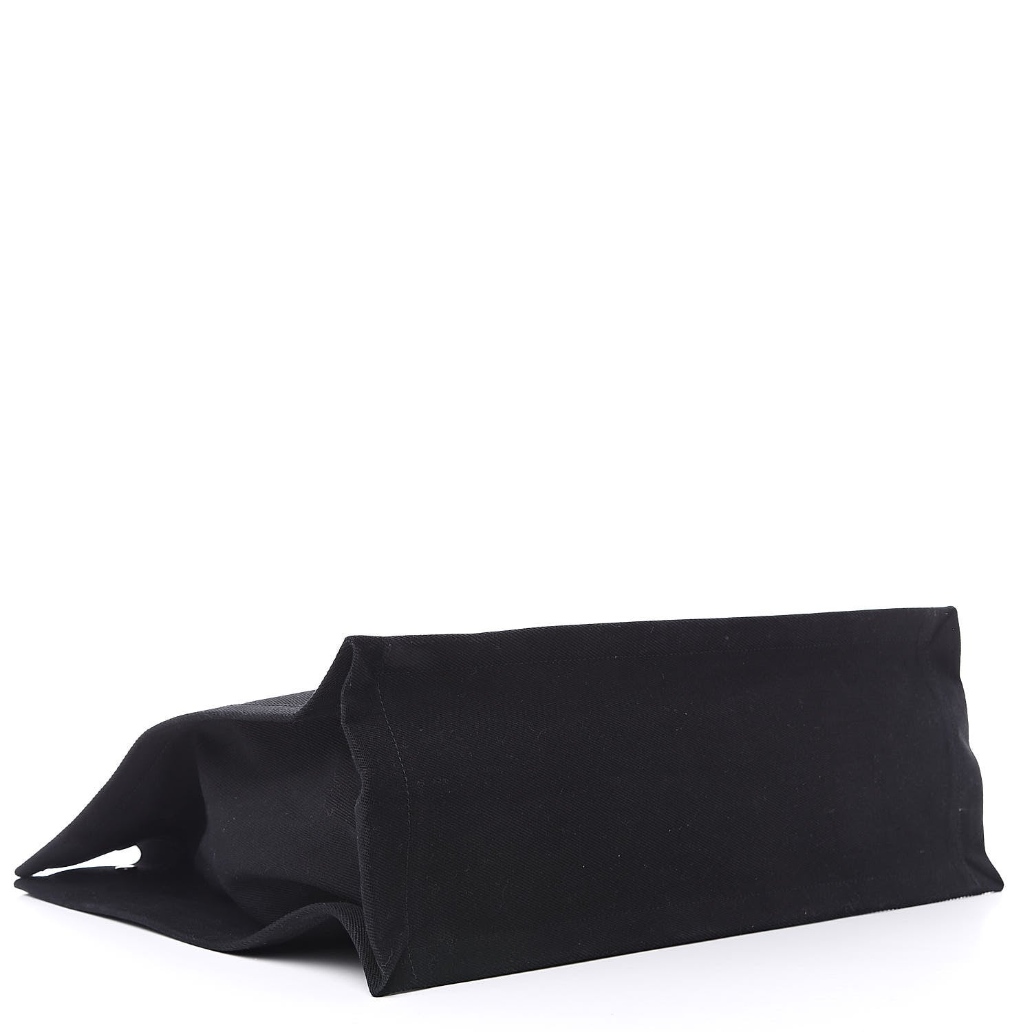 Saint Laurent Linen Calfskin Rive Gauche Tote Black 4 of 8