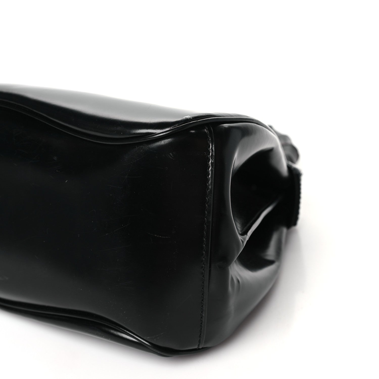 Gucci Regent Calfskin Bamboo Medium Lady Lock Top Handle Bag Black 10 of 15