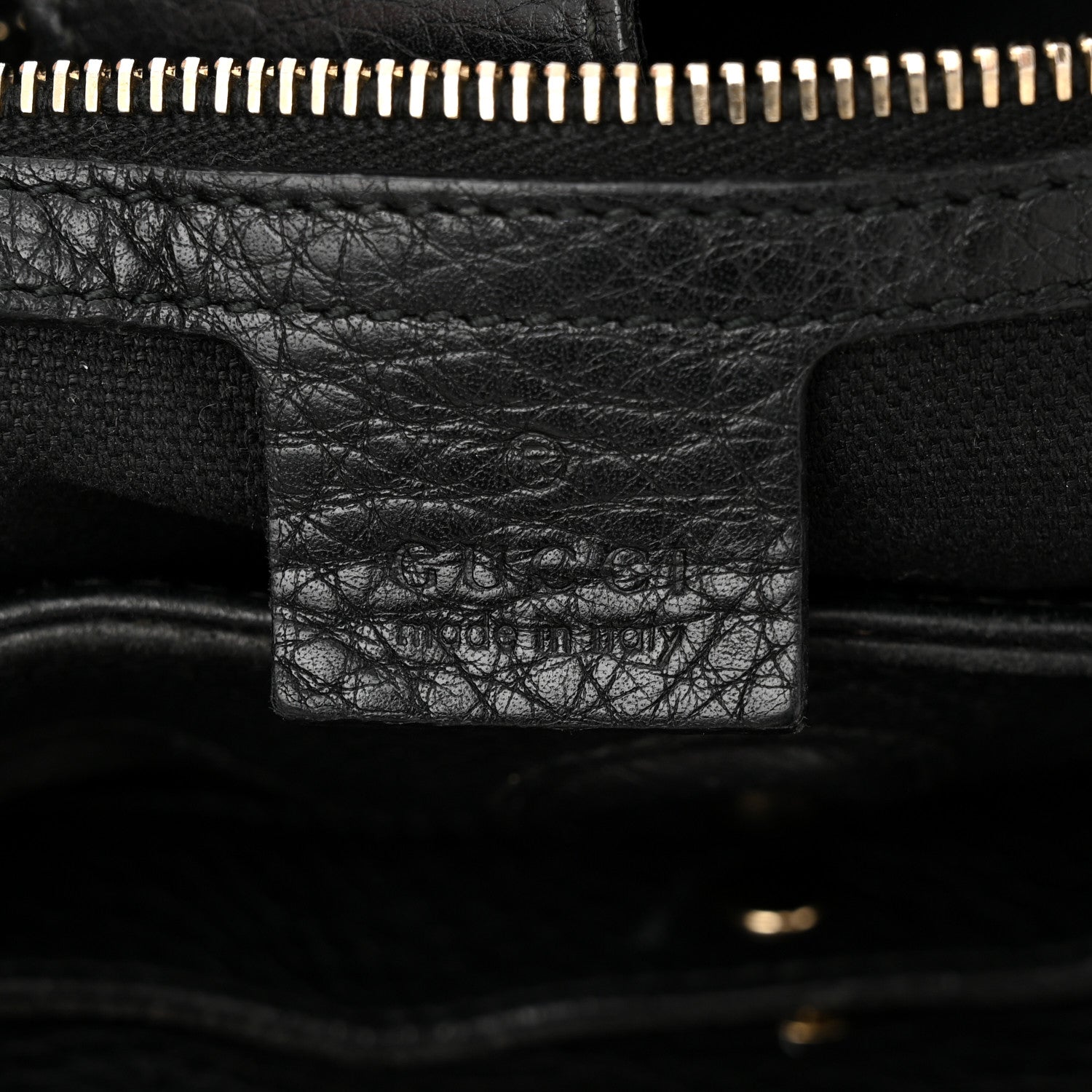 Gucci Calfskin Small Bamboo Shopper Tote Black 7 of 20