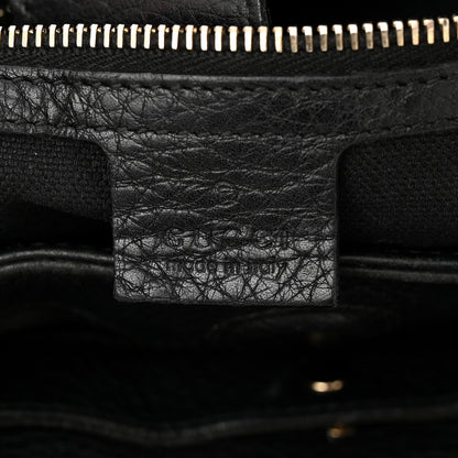 Gucci Calfskin Small Bamboo Shopper Tote Black 7 of 20
