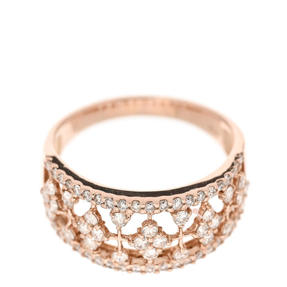 Parker & West by FASHIONPHILE 18K Rose Gold Diamond 1.00ctw Pave Openwork Band Ring 59 8.75 6 of 8