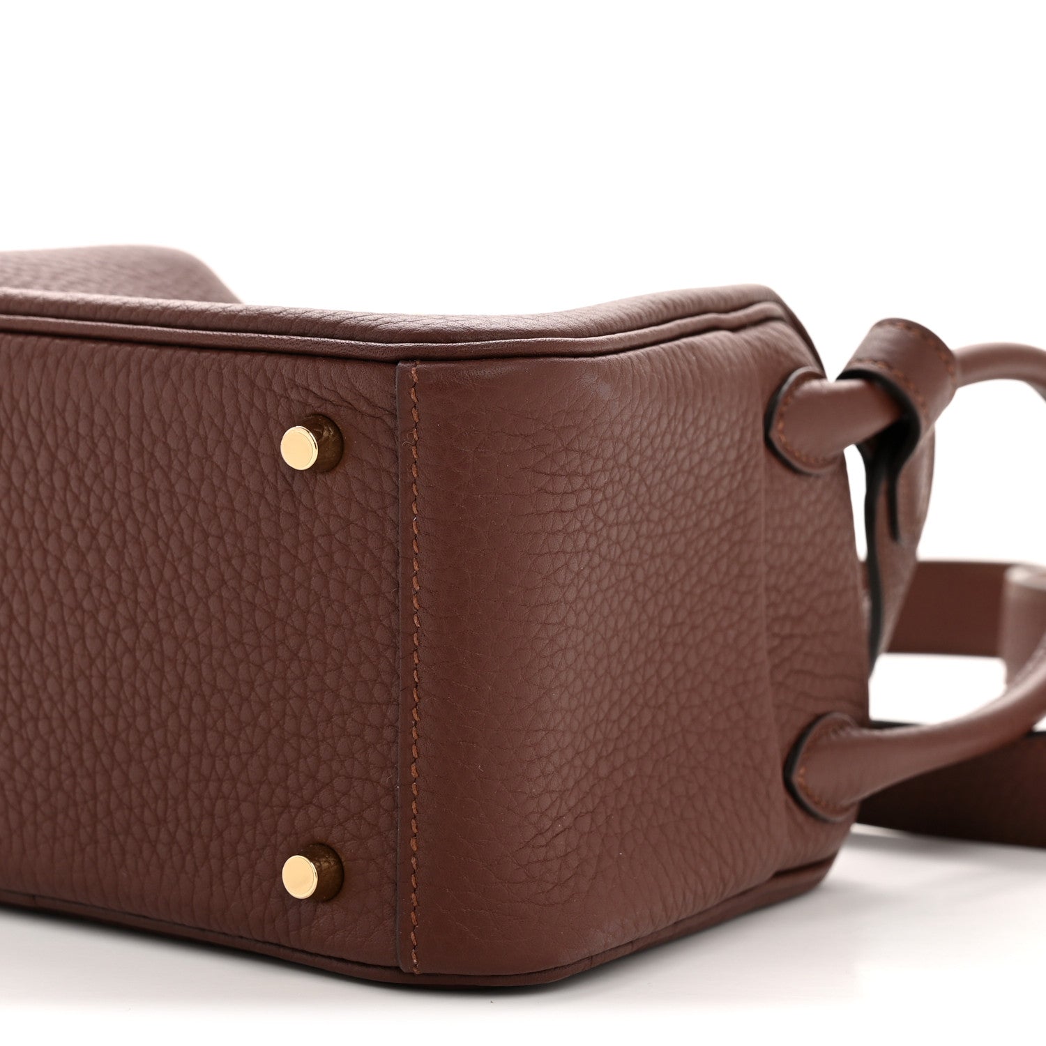 Hermes Taurillon Clemence Mini Lindy 20 Terre 10 of 11