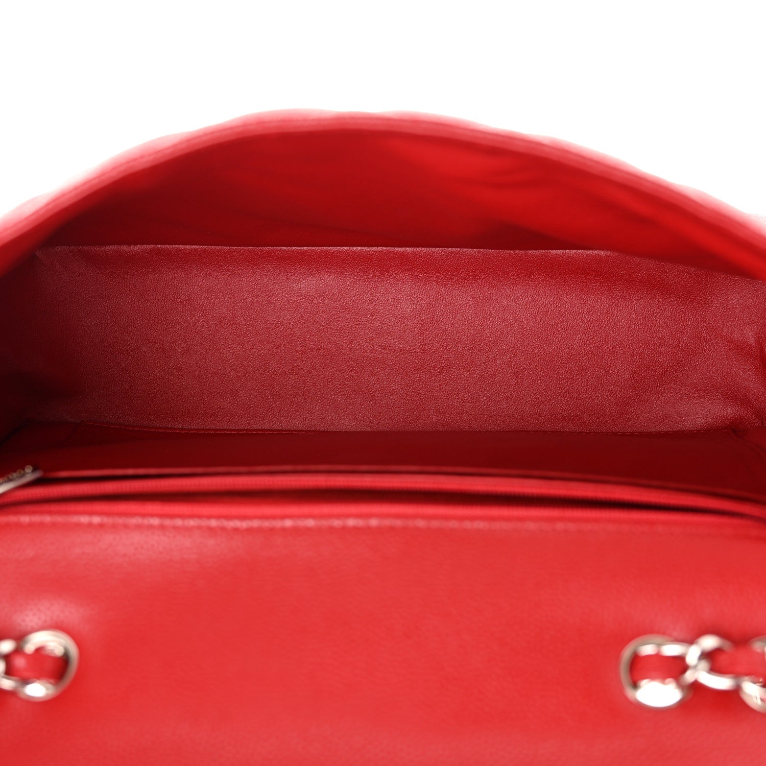 Chanel Caviar Quilted Jumbo Single Flap Red 5 of 11