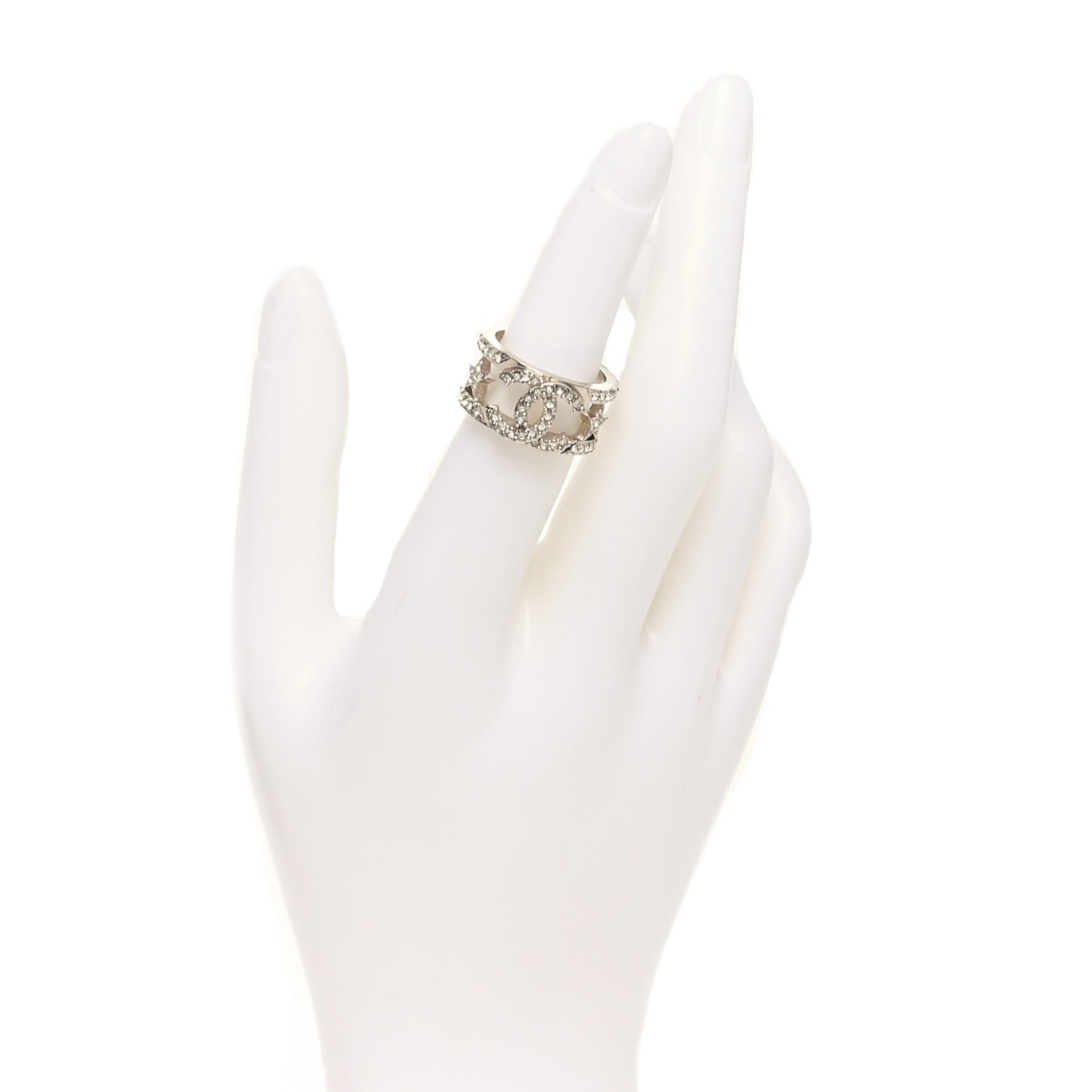 Metal Crystal CC Star Ring 52 6 Light Gold