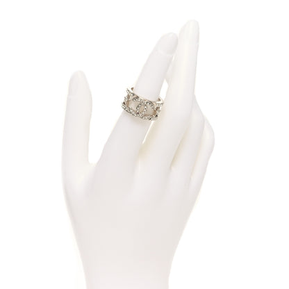 Chanel Metal Crystal CC Star Ring 52 6 Light Gold 2 of 5