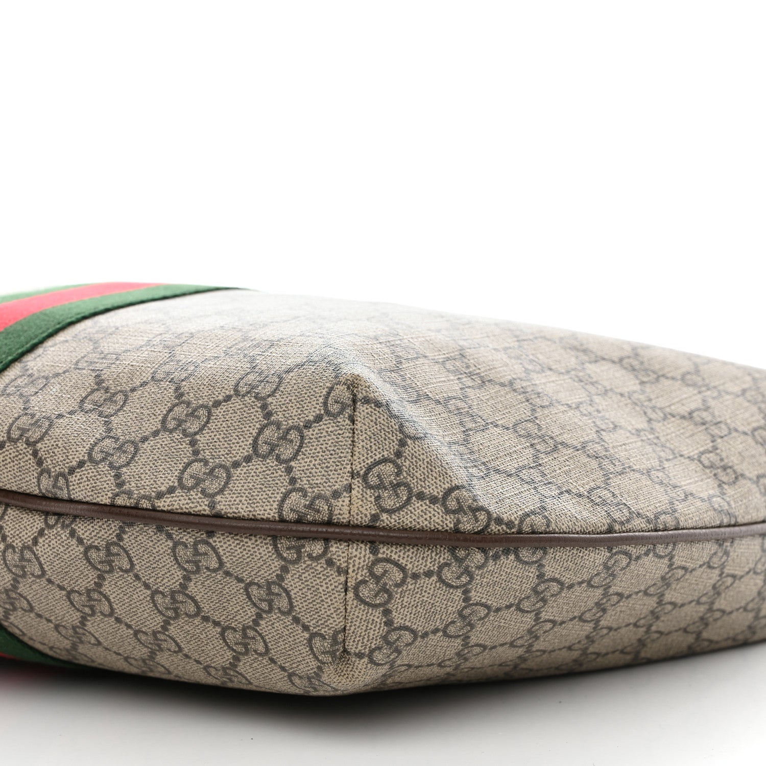 Gucci GG Supreme Monogram Web Ophidia Half Moon Hobo Brown 8 of 10