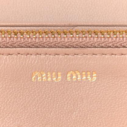 Miu Miu Nappa Matelasse Flap Wallet Cammeo 7 of 8