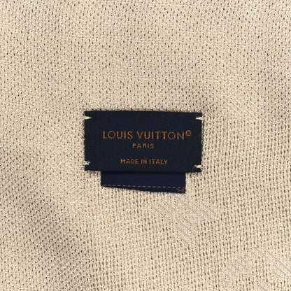 Louis Vuitton Silk Metallic Wool Monogram Shine Shawl Starlight Beige 3 of 3