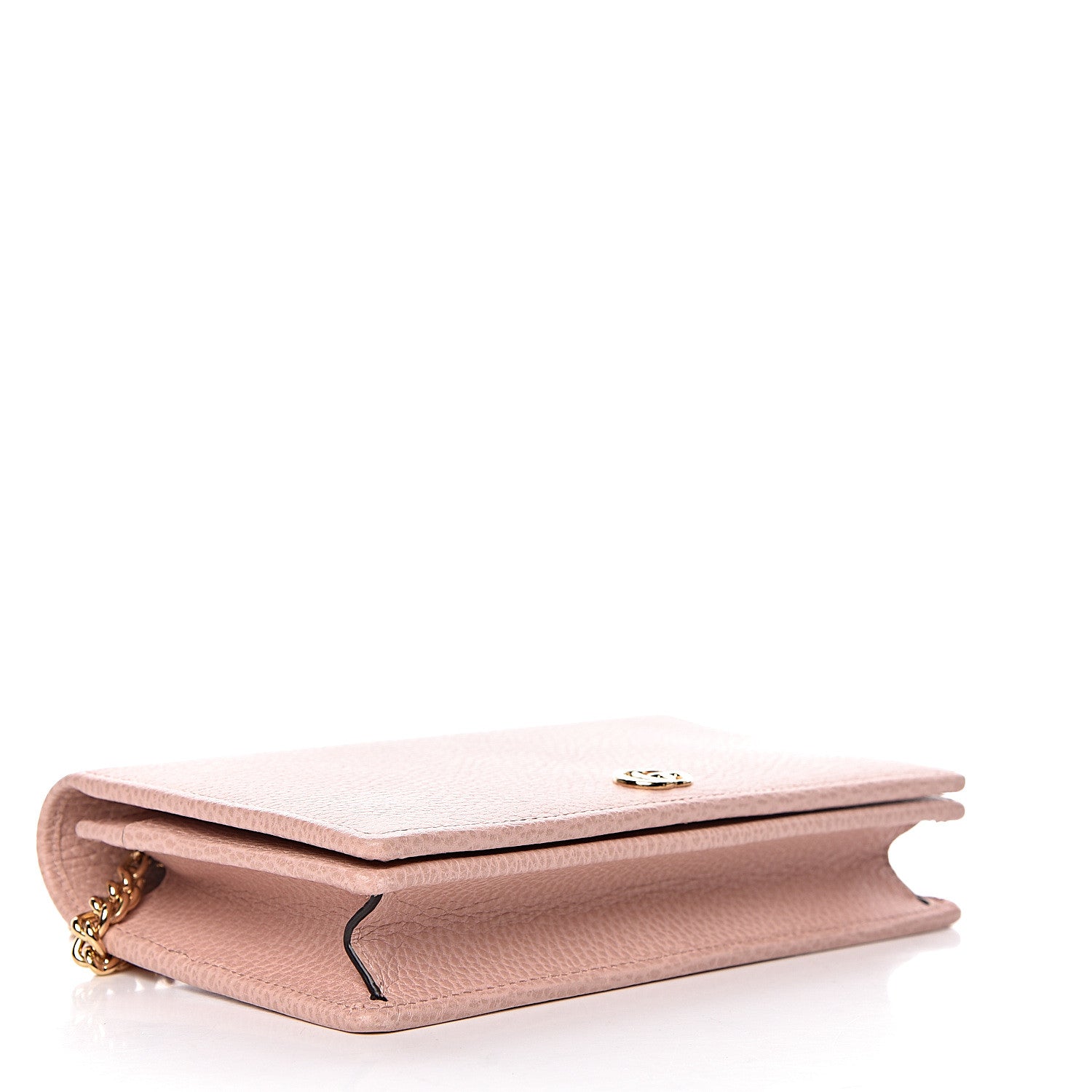 Gucci Dollar Calfskin Mini GG Marmont Chain Wallet Perfect Pink 4 of 10