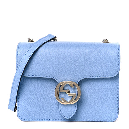 Gucci Dollar Calfskin Small Interlocking G Shoulder Bag Mineral Blue 1 of 10