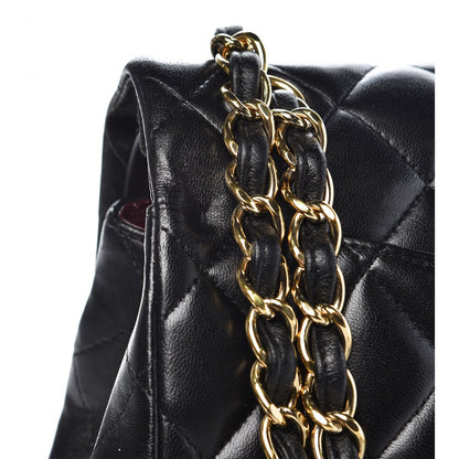 Chanel Lambskin Quilted Jumbo Double Flap Black 8 of 11