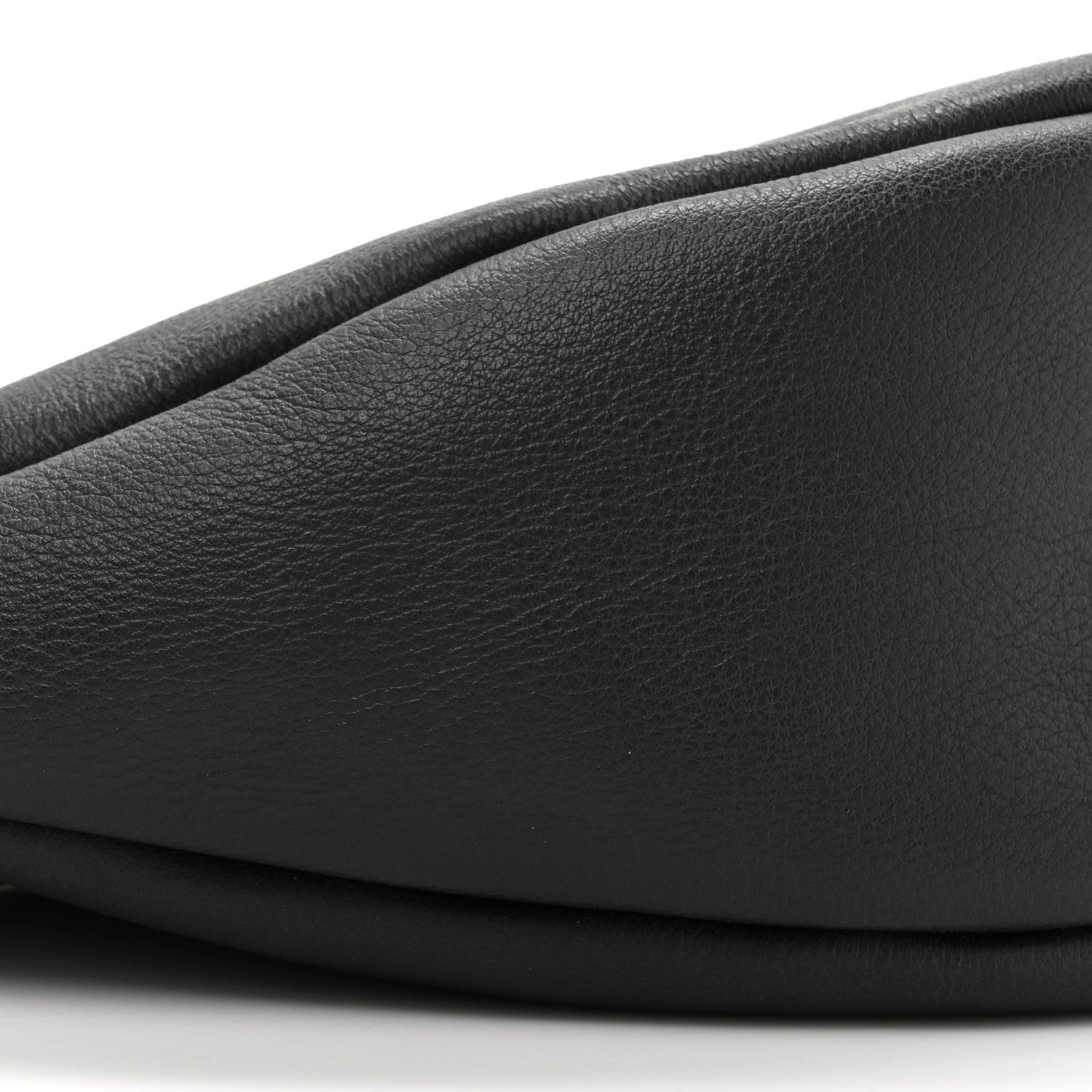 The Row Smooth Calfskin Small Slouchy Banana Bag Black 9 of 9