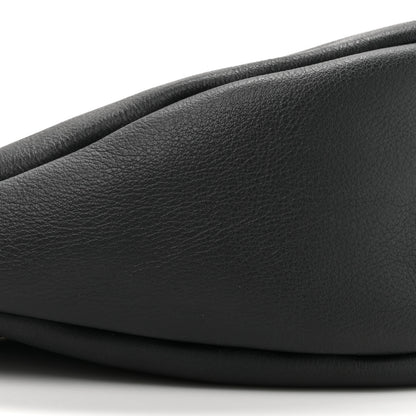 The Row Smooth Calfskin Small Slouchy Banana Bag Black 9 of 9