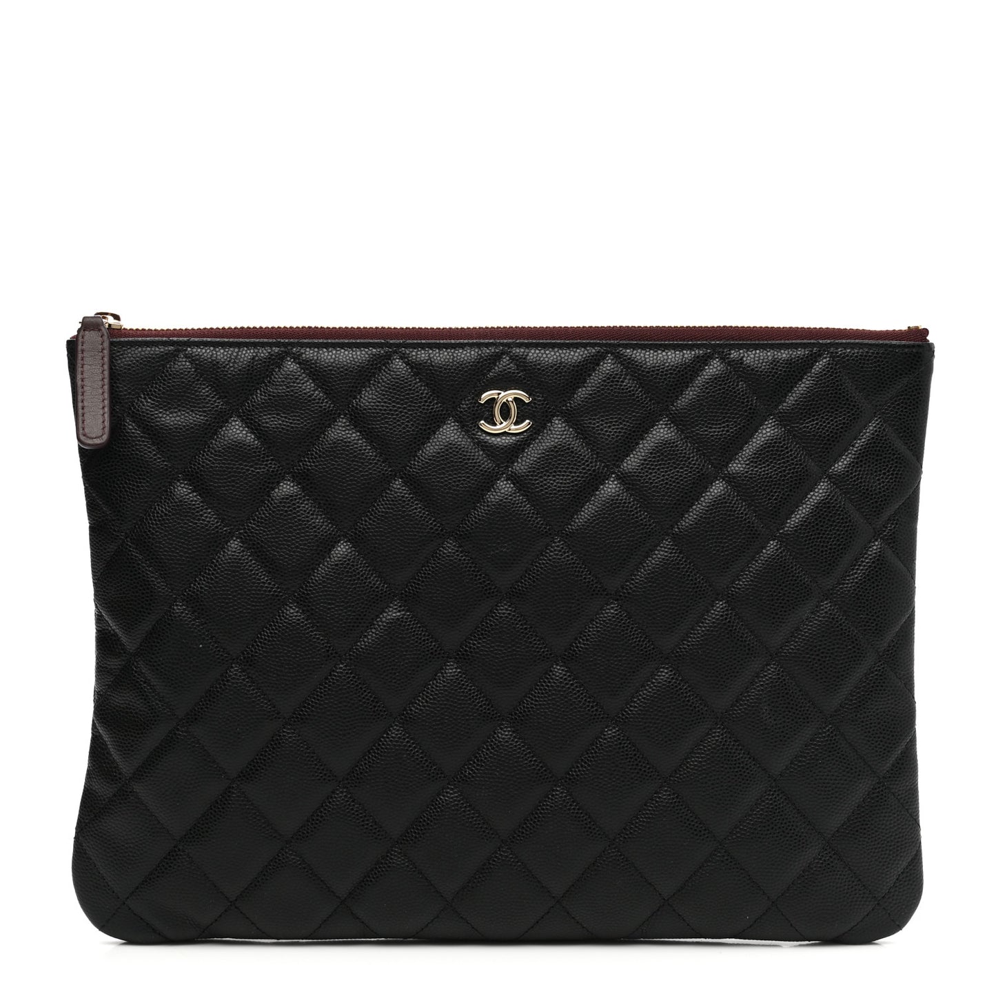Caviar Quilted Medium Cosmetic Case Black