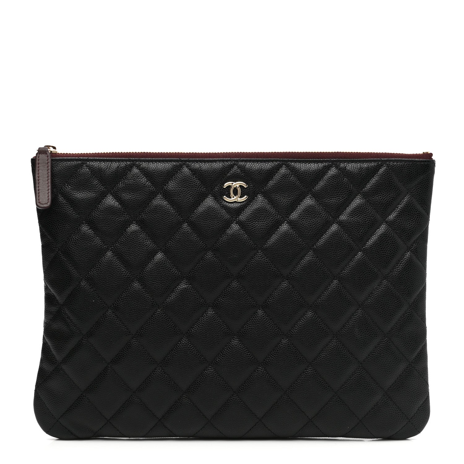 Chanel Caviar Quilted Medium Cosmetic Case Black 1 of 9