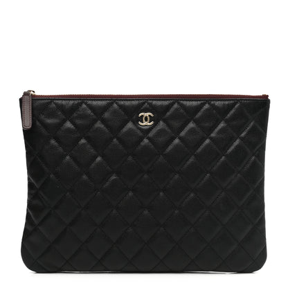 Chanel Caviar Quilted Medium Cosmetic Case Black 1 of 9