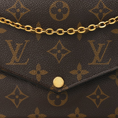 Louis Vuitton Monogram Pochette Felicie Chain Wallet Fuchsia 9 of 12
