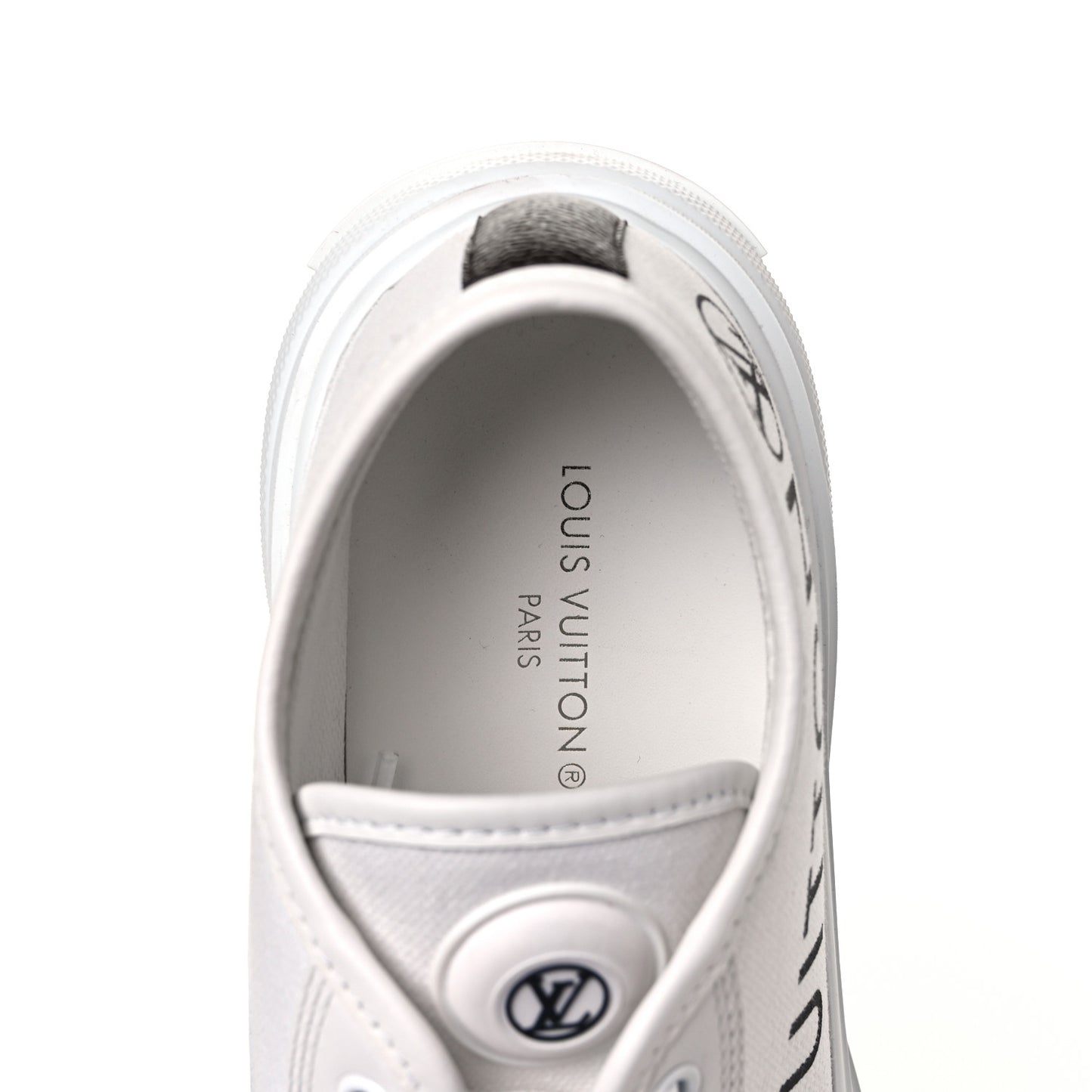 Canvas LV Squad Sneakers 37.5 White