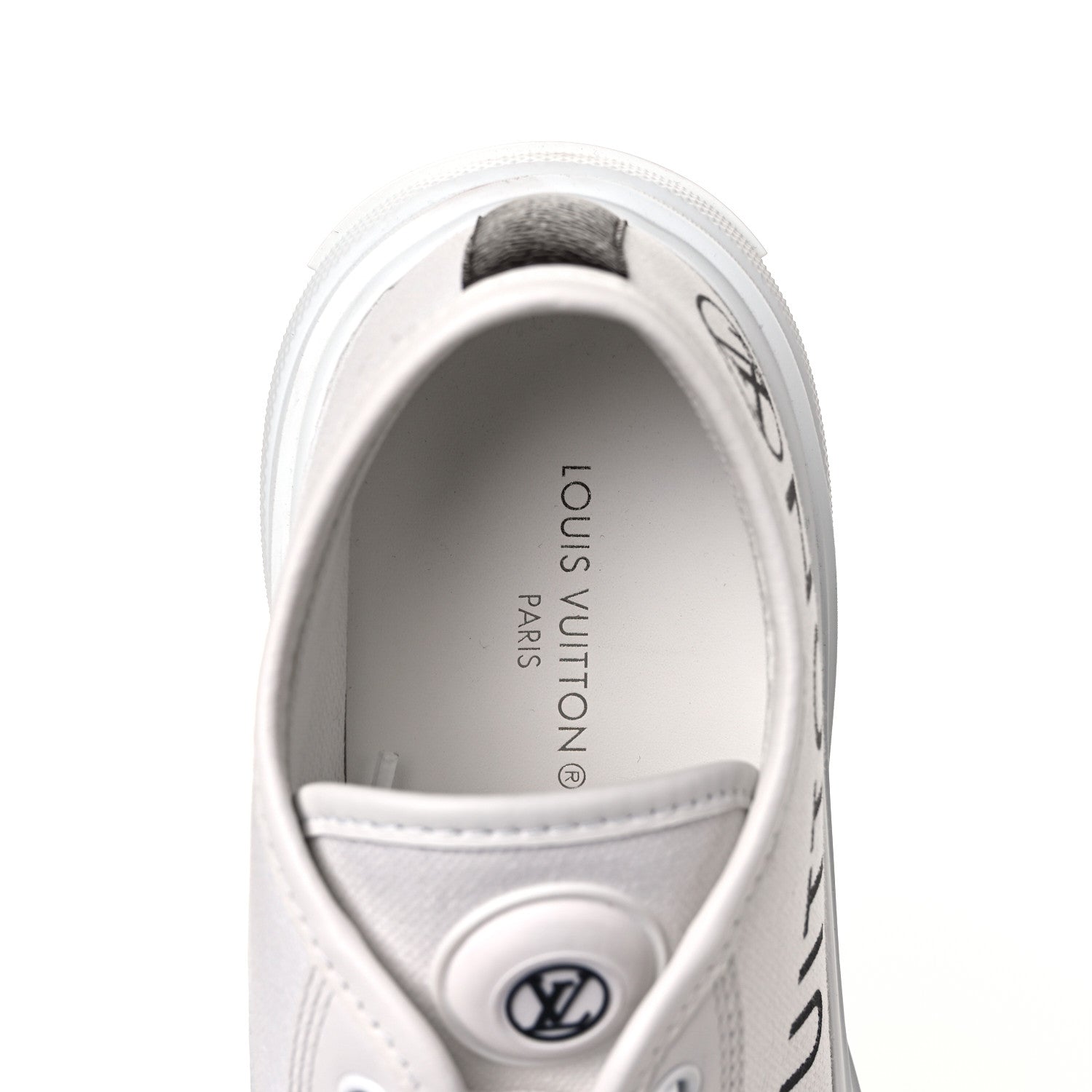 Louis Vuitton Canvas LV Squad Sneakers 37.5 White 9 of 11