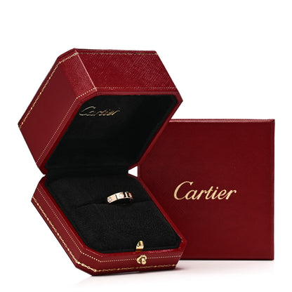 Cartier 18K Pink Gold 8 Diamond 4mm LOVE Wedding Band Ring 49 4.75 5 of 5