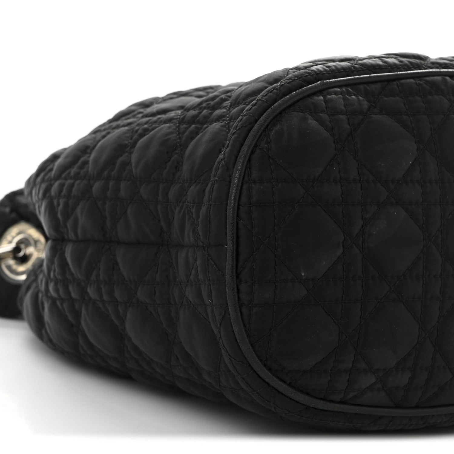 Christian Dior Nylon Cannage Charming Lock Tote Black 9 of 11