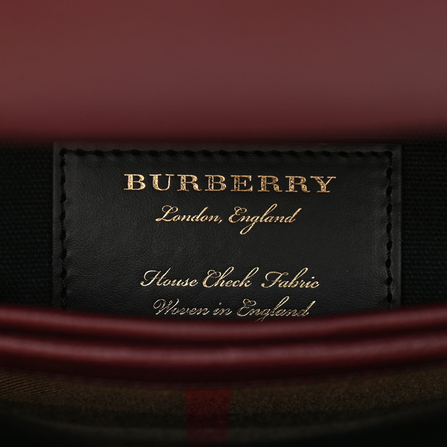 Burberry Derby Calfskin House Check Small Camberley Mahogany Red 5 of 10