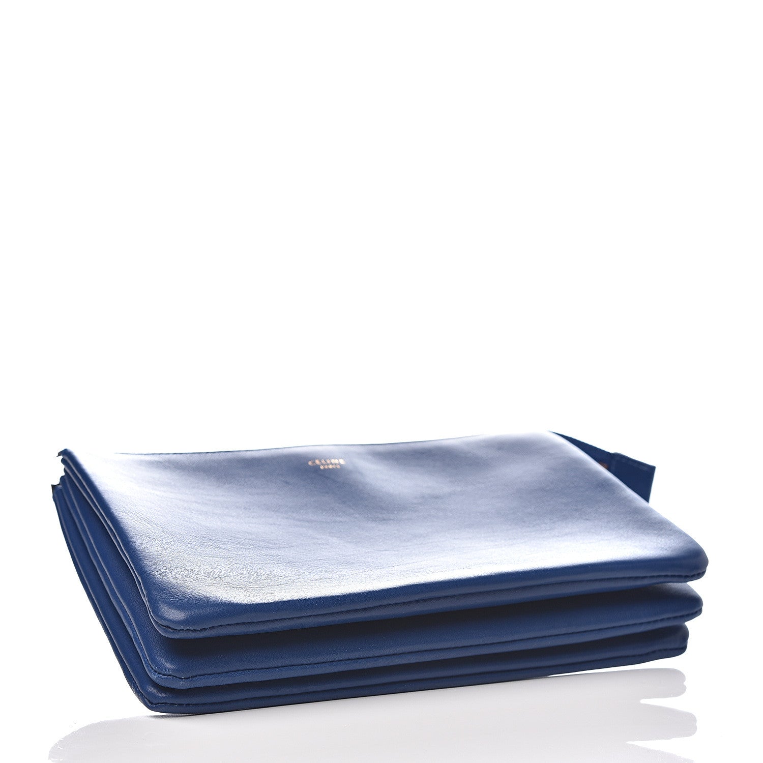 Celine Lambskin Solo Trio Cosmetic Pouch Indigo 3 of 7