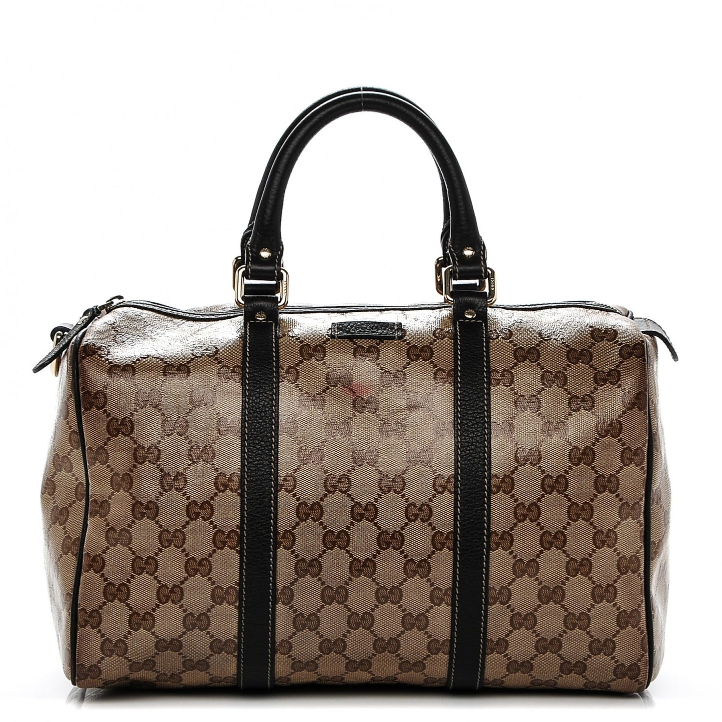 Crystal Monogram Medium Joy Boston Dark Brown