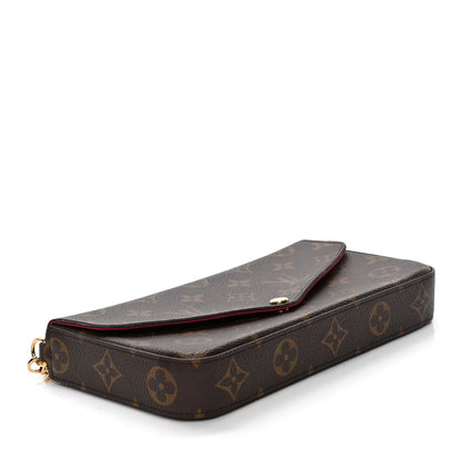 Louis Vuitton Monogram Pochette Felicie Chain Wallet Fuchsia 5 of 11