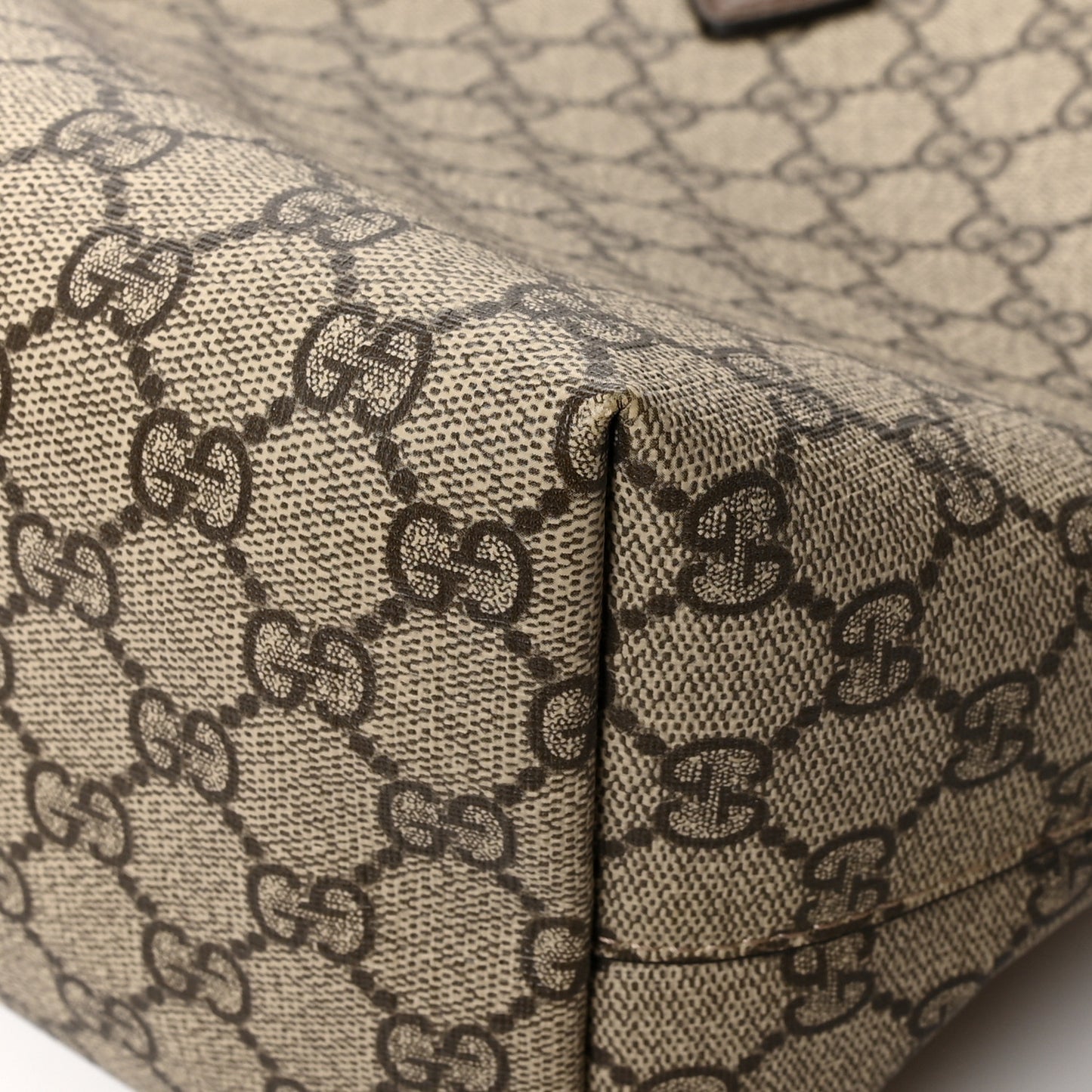 GG Supreme Monogram Medium Ophidia Shopping Tote Brown