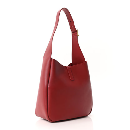 Saint Laurent Smooth Calfskin Small Le 5 A 7 Soft Hobo Red Danger 3 of 10