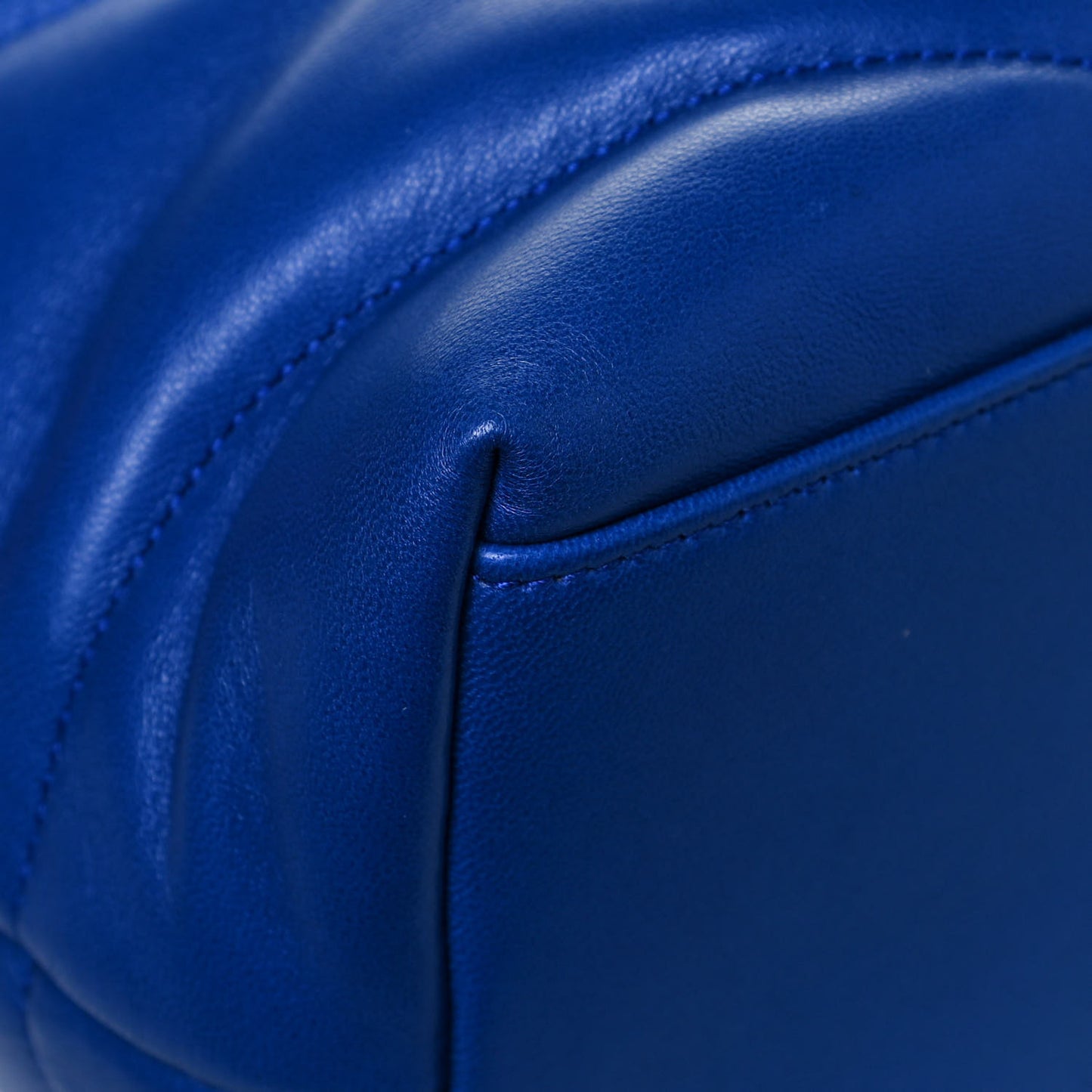 Lambskin Quilted Medium Loulou Puffer Monogram Chain Satchel Majorele Blue
