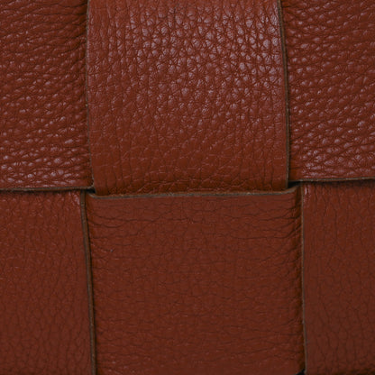 Bottega Veneta Grained Calfskin Maxi Intrecciato Cassette Crossbody Bag Maple 7 of 14