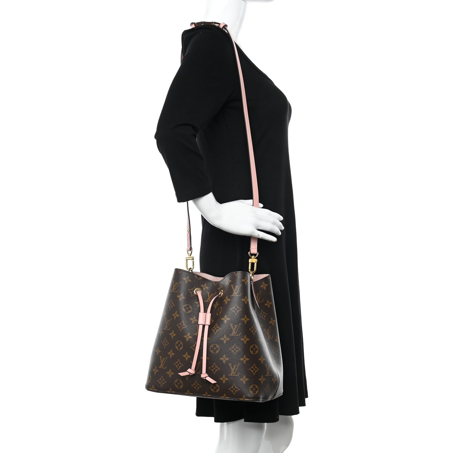 Louis Vuitton Monogram Neonoe MM Rose Poudre 2 of 13