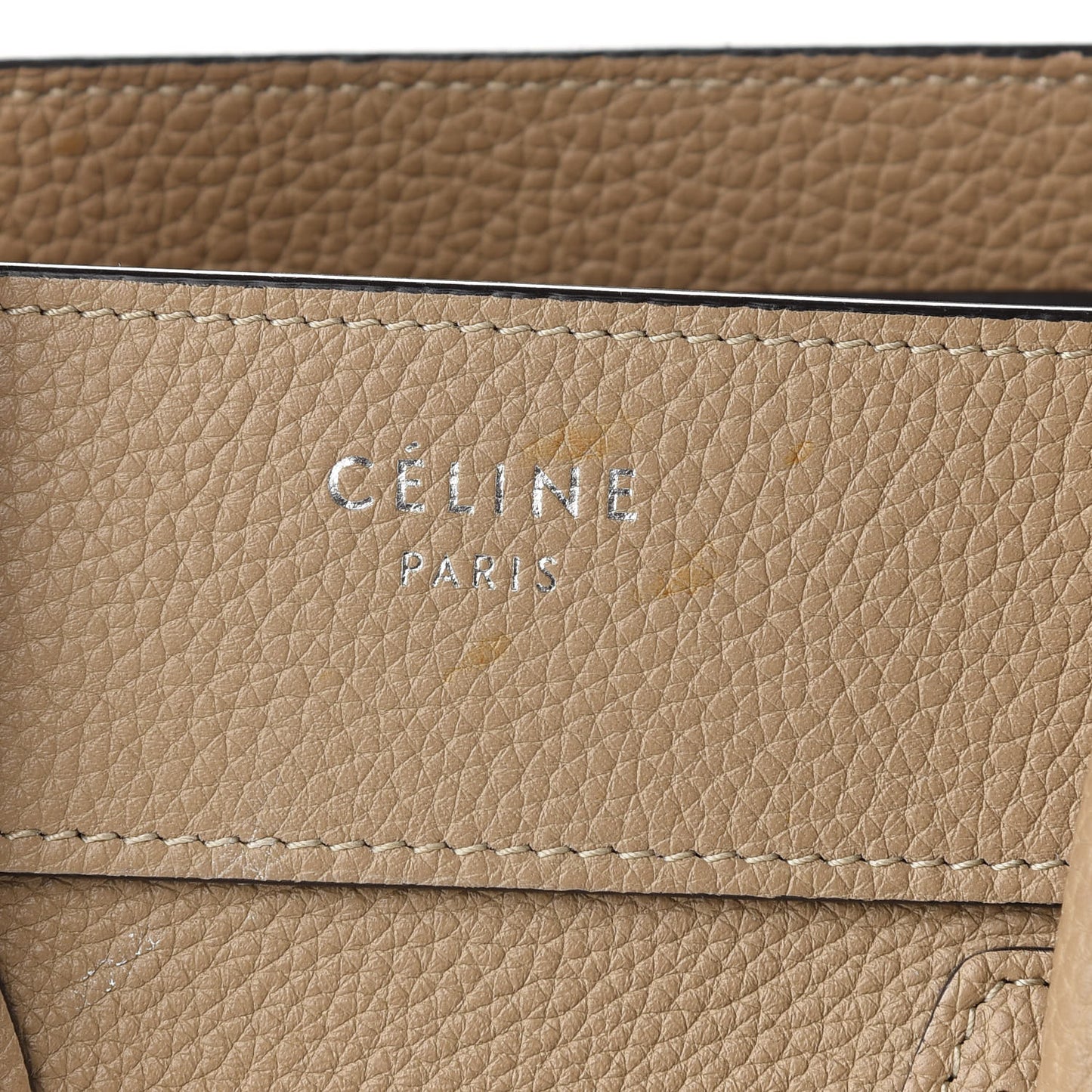 Drummed Calfskin Micro Luggage Dune