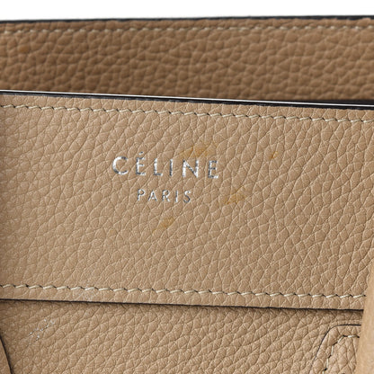 Celine Drummed Calfskin Micro Luggage Dune 11 of 13